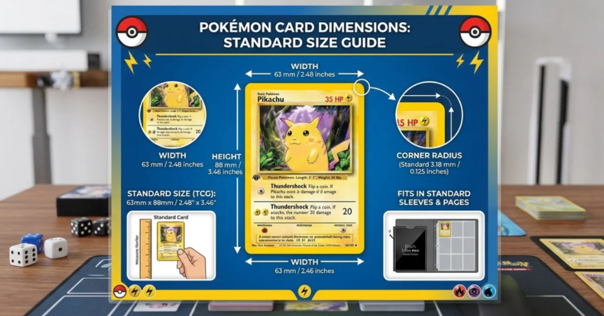 Pokémon Card Dimensions: Standard Size Guide